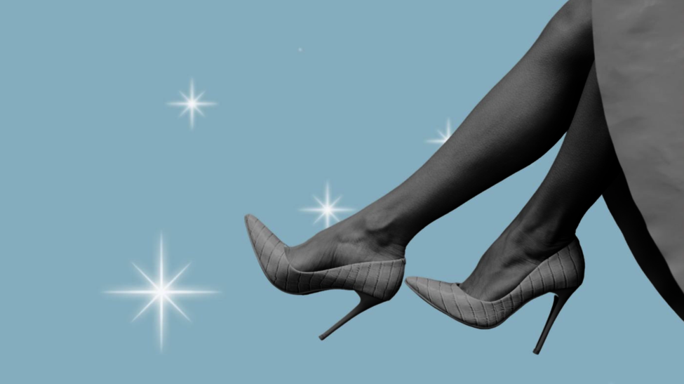 Illustration with high heeled shoes.