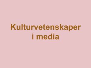 Illustration med texten Kulturvetenskaper i meda.