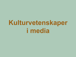 Illustration med texten Kulturvetenskaper i meda.