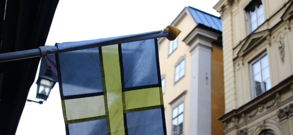 A Swedish flag.