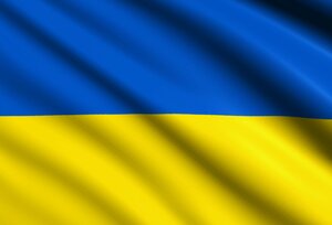 Ukrainas flagga. Foto.